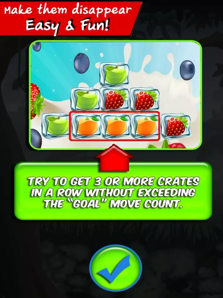 Captures d'écran de Ice Fruits Puzzle - Match block burst crazy swipe fruit smash game iPad 
