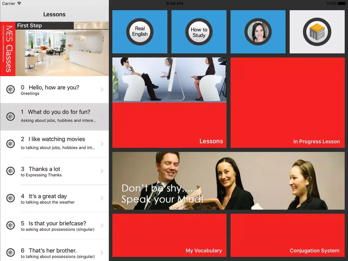 Capturas de pantalla de Real English First Step iPad 