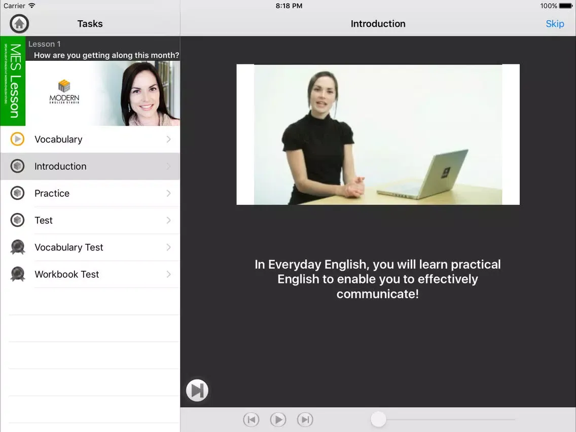 Tangkapan layar Real English Making Friends iPad 