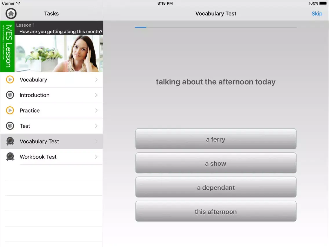Tangkapan layar Real English Making Friends iPad 