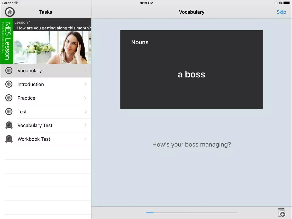 Tangkapan layar Real English Making Friends iPad 