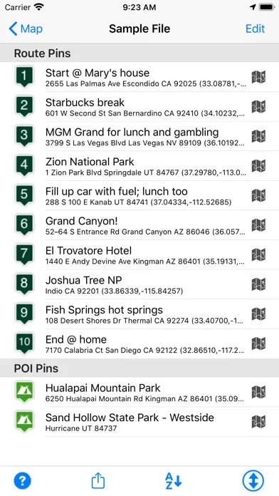 Road Trip Planner Viewer Ekran Görüntüleri