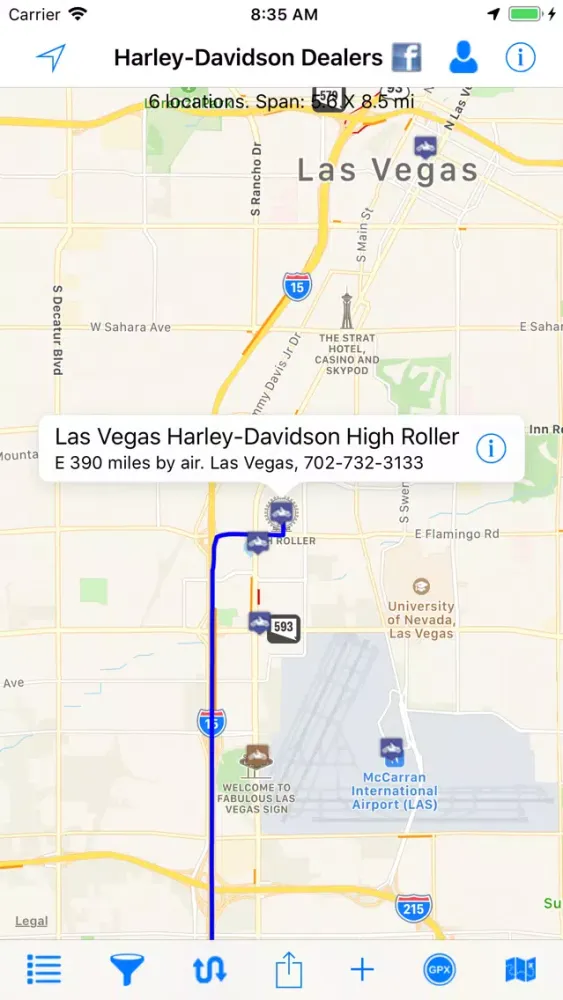 H-D Dealer Locations Screenshots