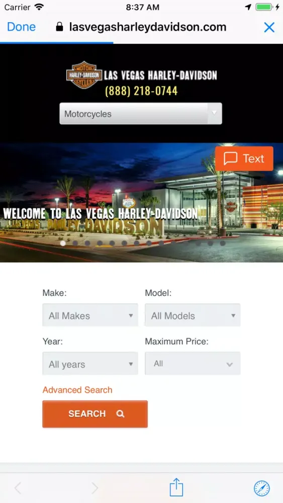 H-D Dealer Locations Screenshots