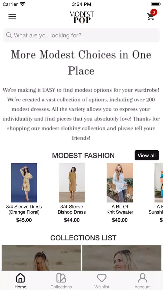 Zrzuty ekranu Modest Pop