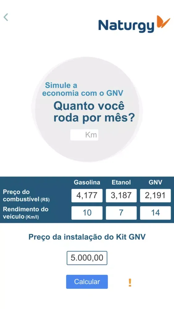 Zrzuty ekranu Simulador GNV