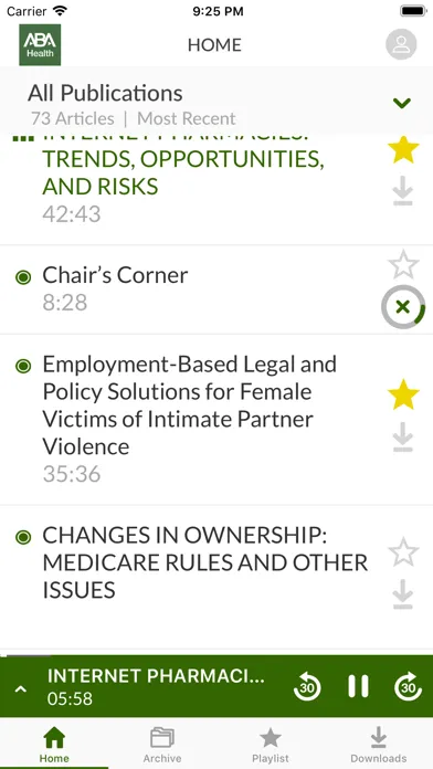 ABA Health Law Audio Screenshots