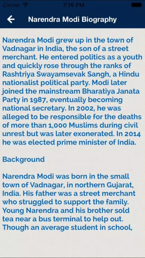 Quotes & Biography of Narendra Modi Screenshots