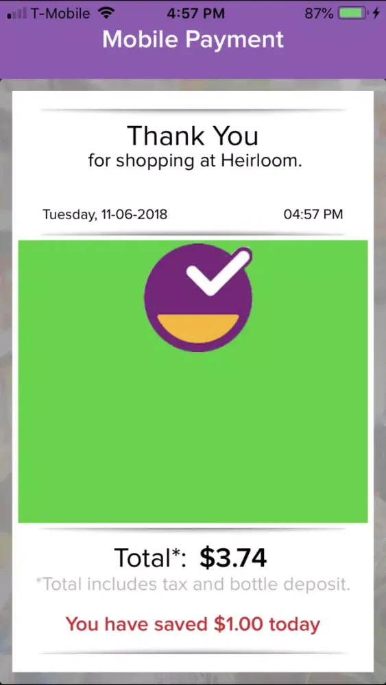 Tangkapan layar Heirloom SCAN IT! Mobile