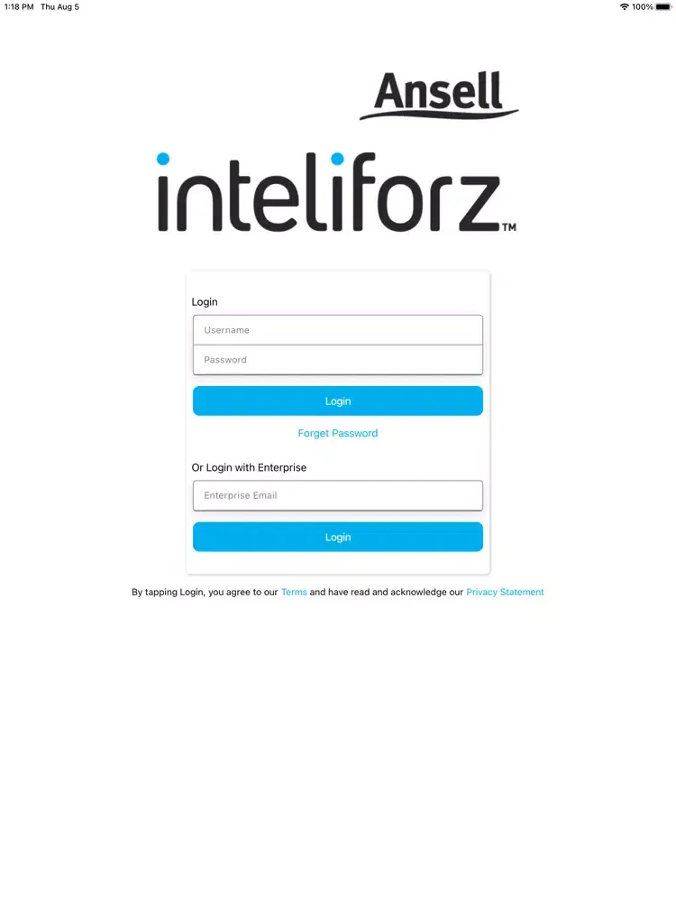 Ansell Inteliforz iPad 應用截圖