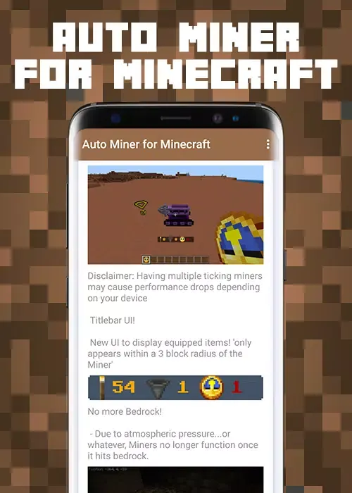 Zrzuty ekranu Auto Miner for Minecraft