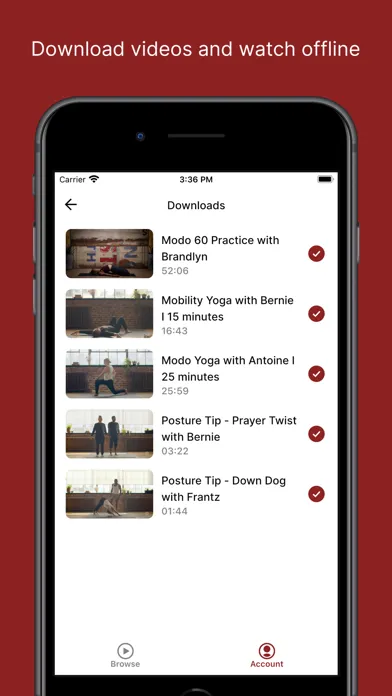 Ảnh chụp màn hình của Modo Yoga Online