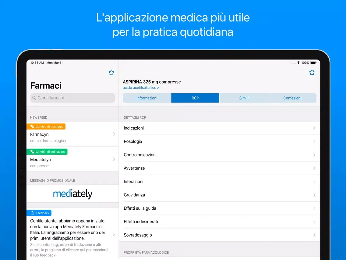 Скриншоты Mediately Farmaci iPad 