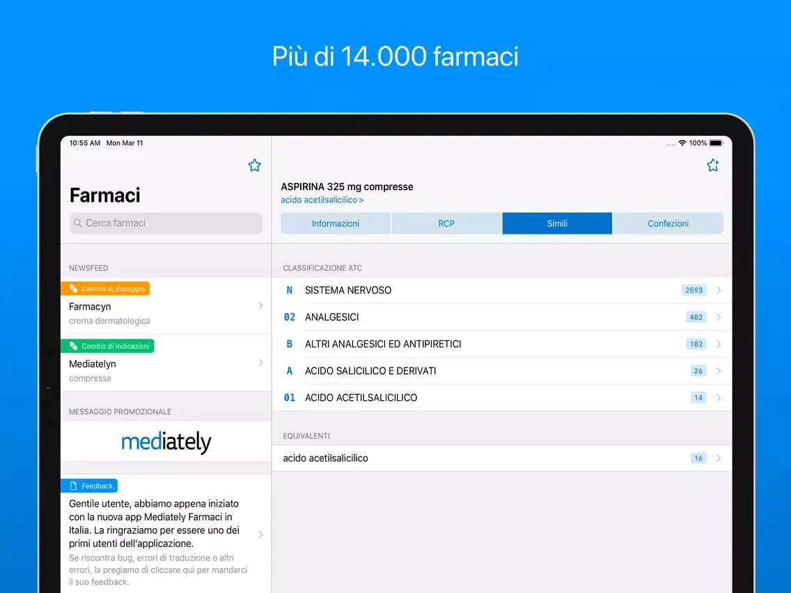 Скриншоты Mediately Farmaci iPad 