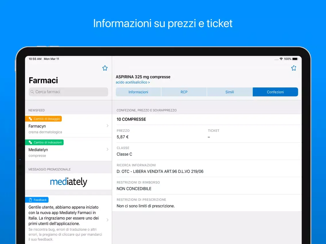 Скриншоты Mediately Farmaci iPad 