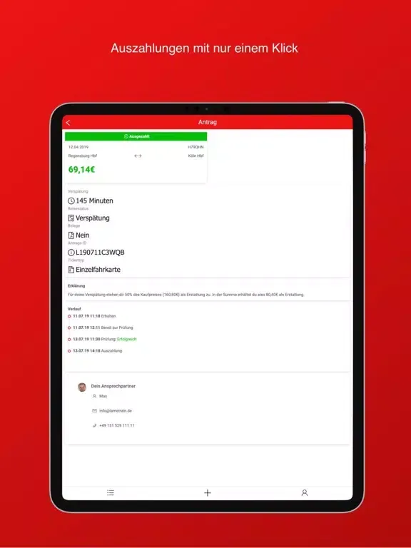 تصاویر LameTrain Zug/Bahn Verspätung iPad 