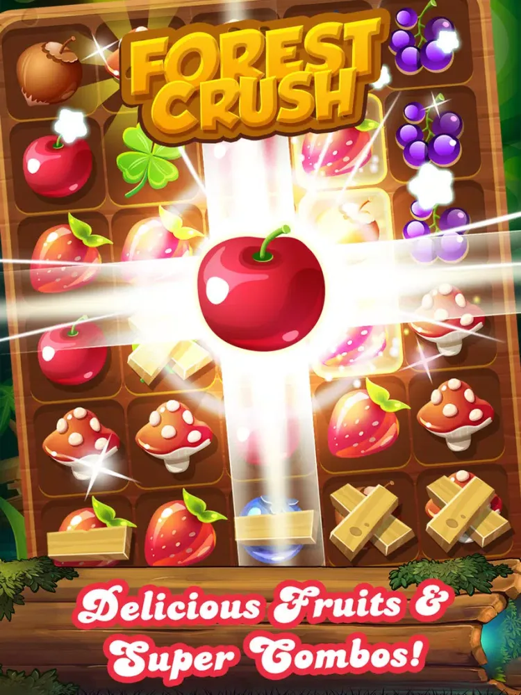 Forest Fruit Crush Link - Connect Match 3 game iPad  Ekran Görüntüleri