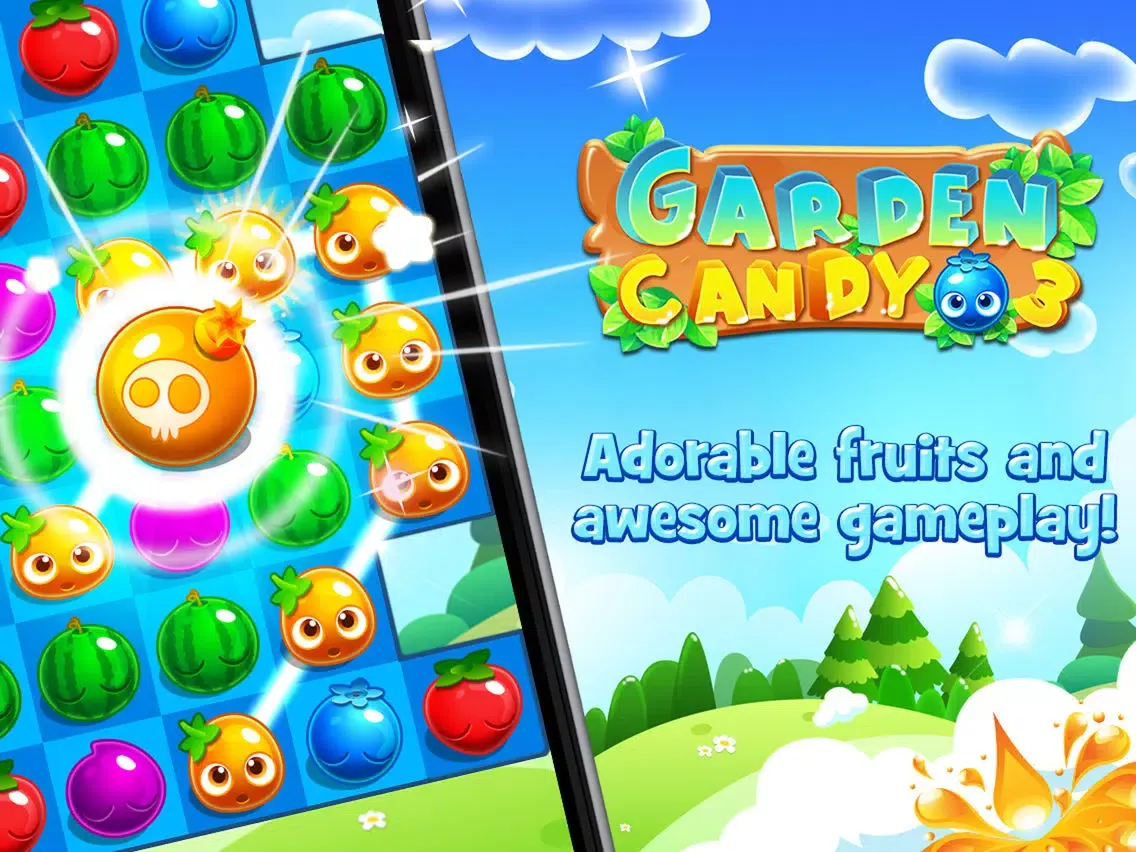 Fruit Splash Flower Blossom Candy Garden 3 iPad 应用截图