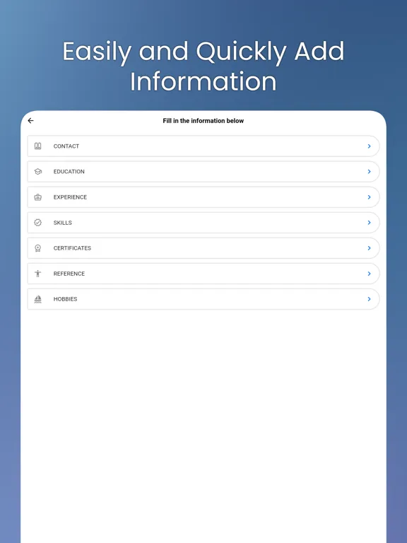Capturas de tela do Resume Builder | CV Maker App iPad 