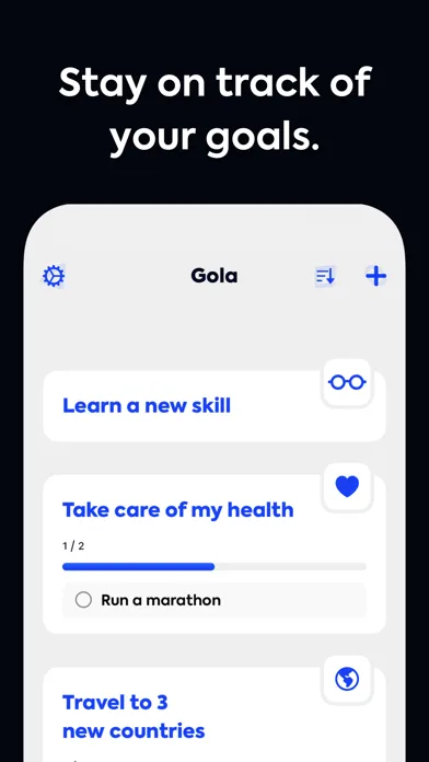 Ảnh chụp màn hình của Gola - Goal Tracking