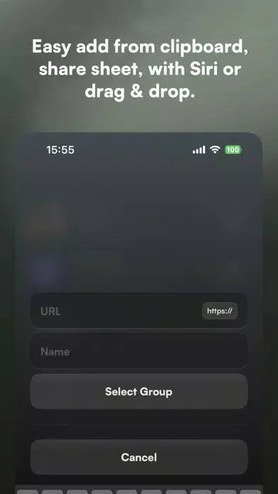 Tangkapan layar Diele - URL Manager