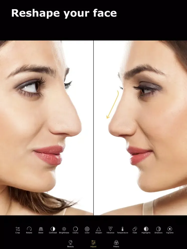 Tangkapan layar Shape: face editor & retouch iPad 