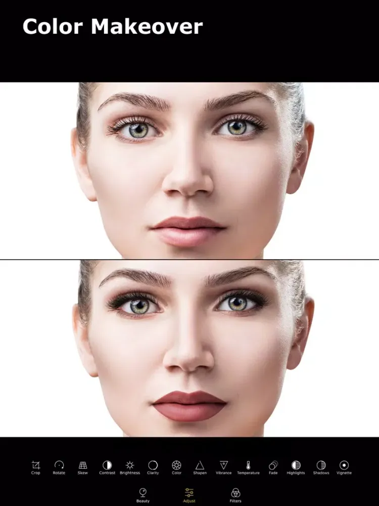 Tangkapan layar Shape: face editor & retouch iPad 