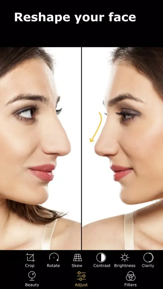 Tangkapan layar Shape: face editor & retouch