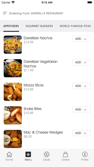 Capturas de tela do Darrell's Restaurants