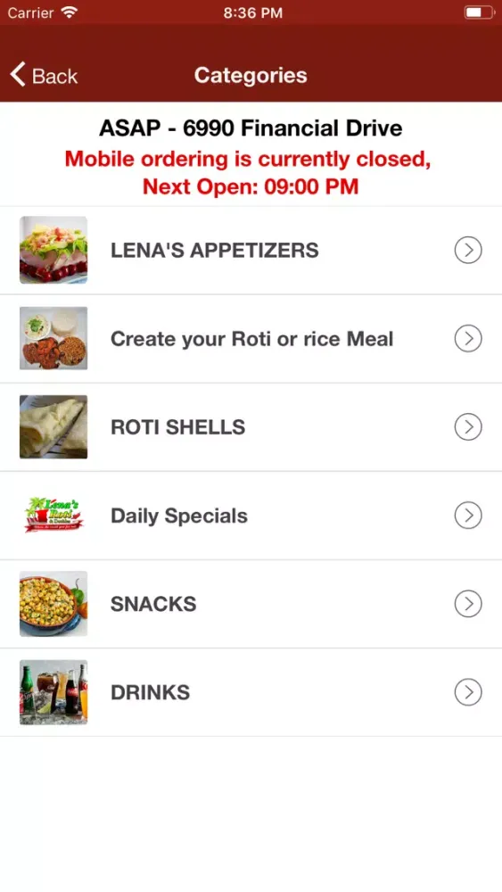 Capturas de pantalla de LENA'S ROTI & DOUBLES