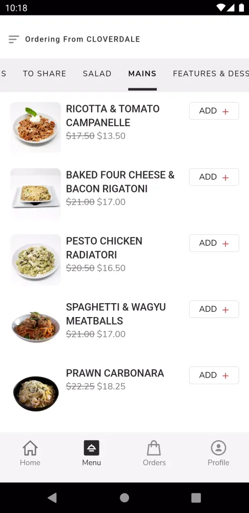 LOT 1 PASTA BAR Screenshots