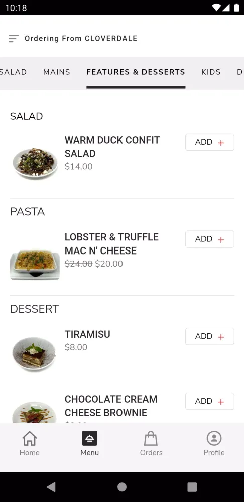 LOT 1 PASTA BAR Screenshots