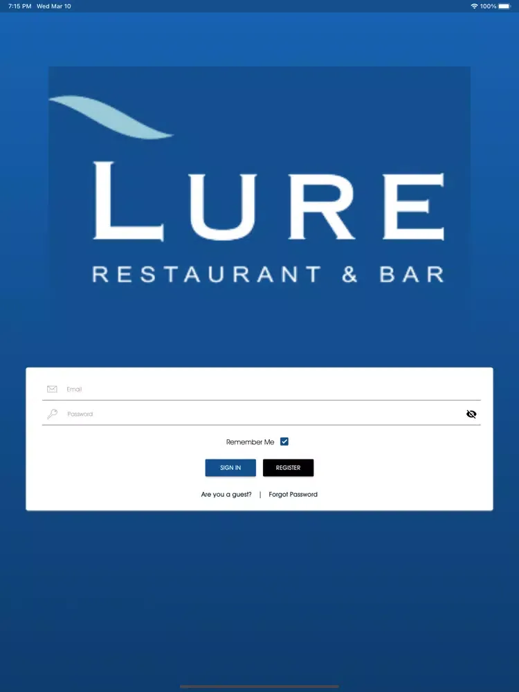 Lure Restaurant and Bar iPad  Screenshots