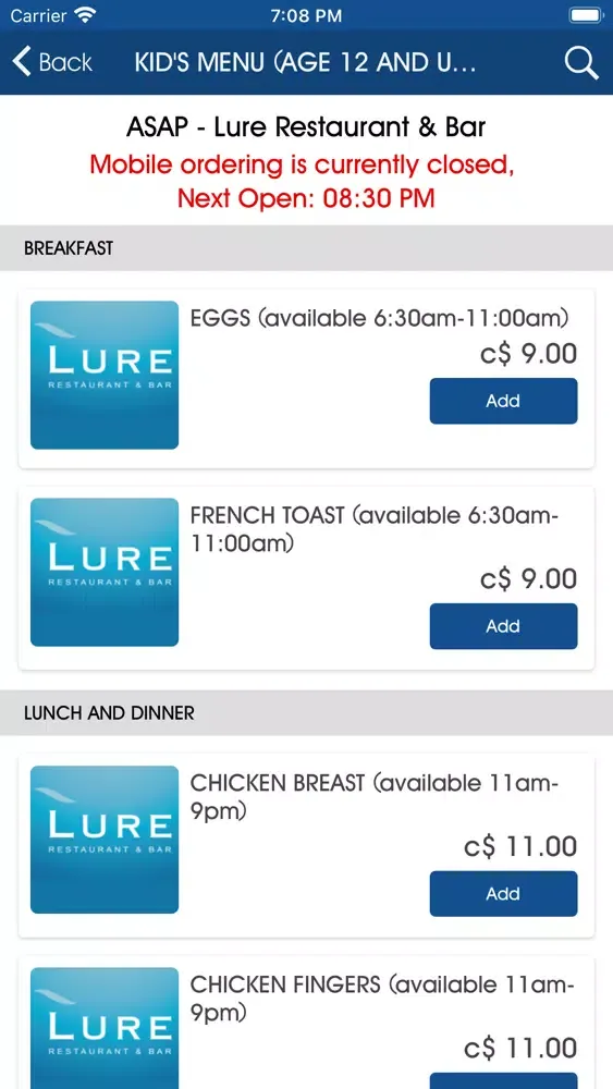 Lure Restaurant and Bar Screenshots