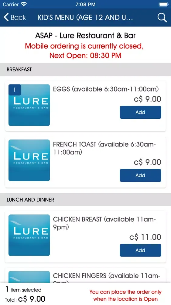 Lure Restaurant and Bar Screenshots