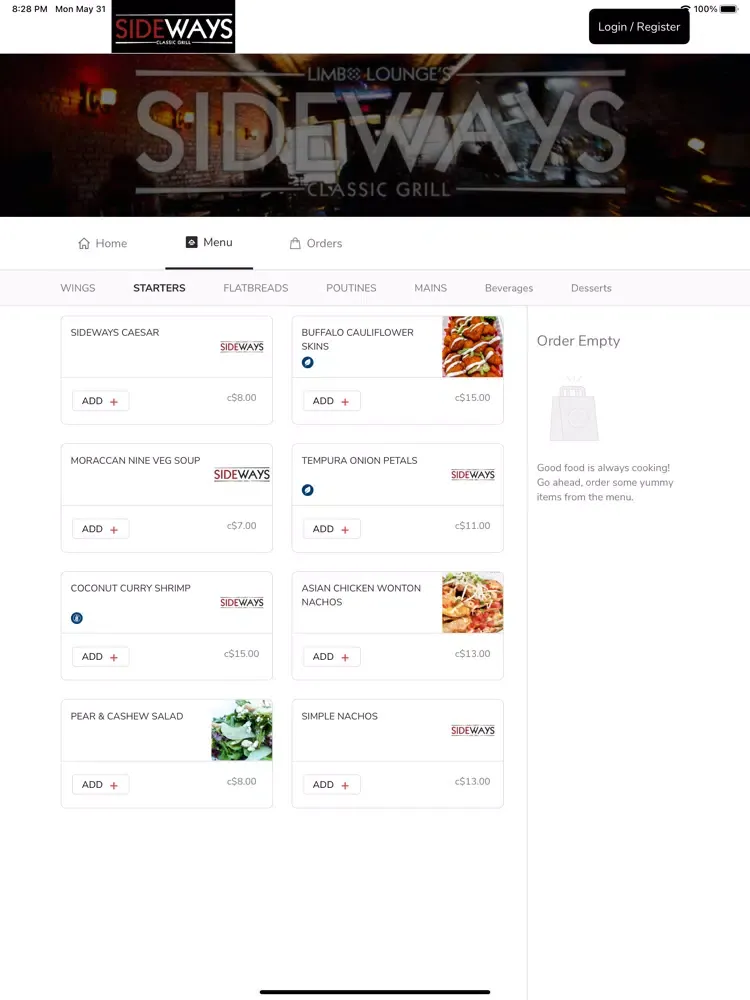 Sideways Classic Grill iPad  Screenshots