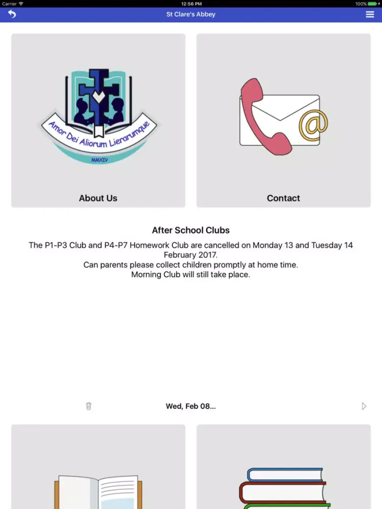 Tangkapan layar St Clare's Abbey P.S. iPad 