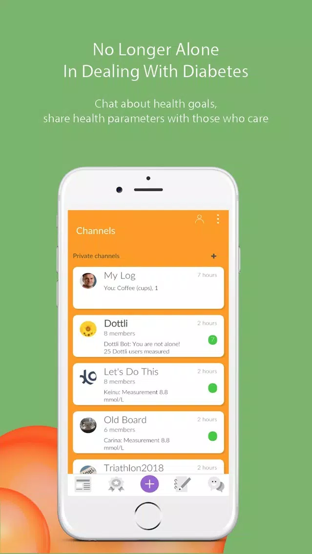 Capturas de pantalla de Dottli - Diabetes made simple