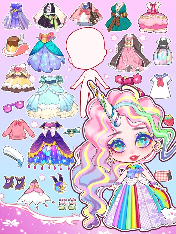 Hair Doll Dress Up Game iPad 应用截图
