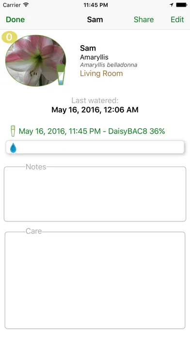 Tangkapan layar Daisy Sensor - Bluetooth Plant Soil Moisture