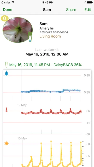 Tangkapan layar Daisy Sensor - Bluetooth Plant Soil Moisture