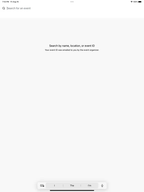 FBIN Events iPad  स्क्रीनशॉट