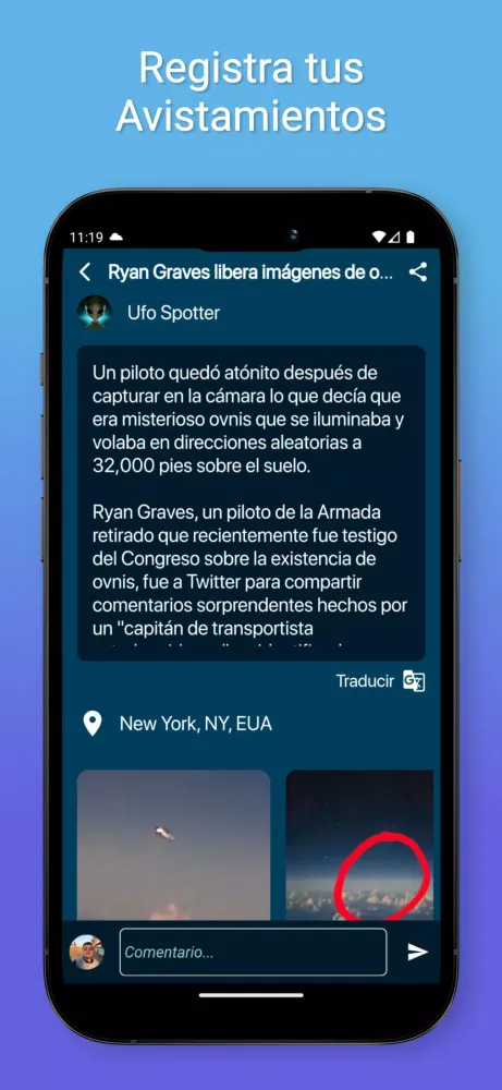 Ảnh chụp màn hình của Ufo Spotter