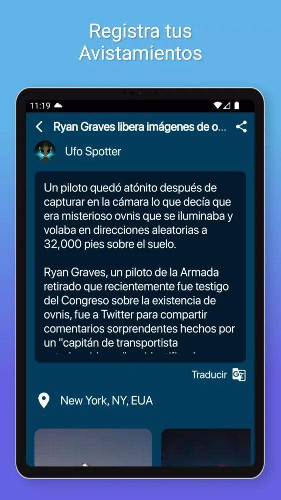 Ảnh chụp màn hình của Ufo Spotter