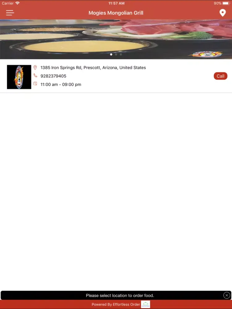 Capturas de tela do Mogies Mongolian Grill iPad 