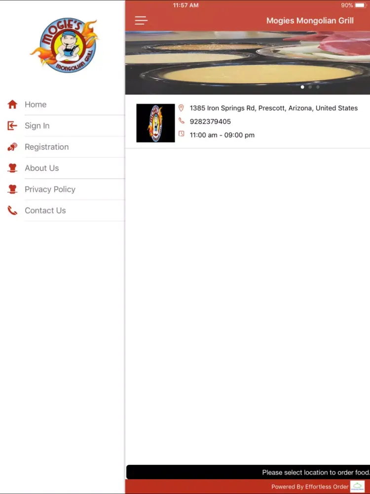 Capturas de tela do Mogies Mongolian Grill iPad 