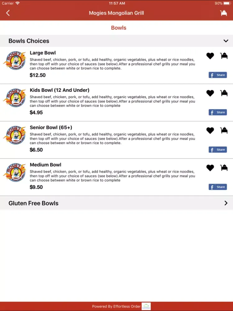 Capturas de tela do Mogies Mongolian Grill iPad 