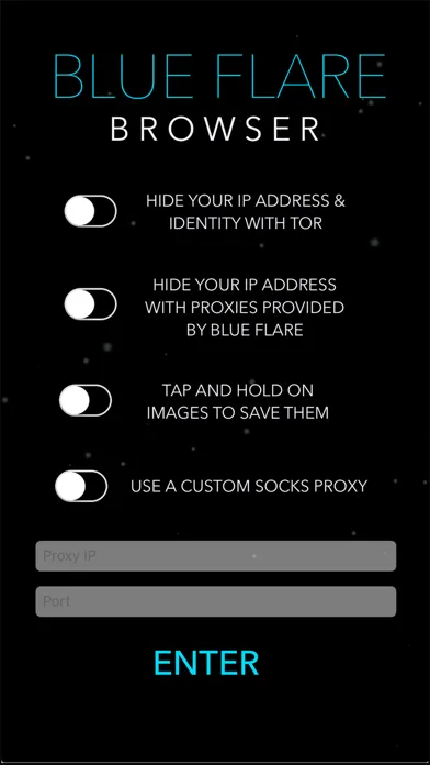 ภาพหน้าจอของ Blue Flare Anonymous Browser: Hide Your IP Address