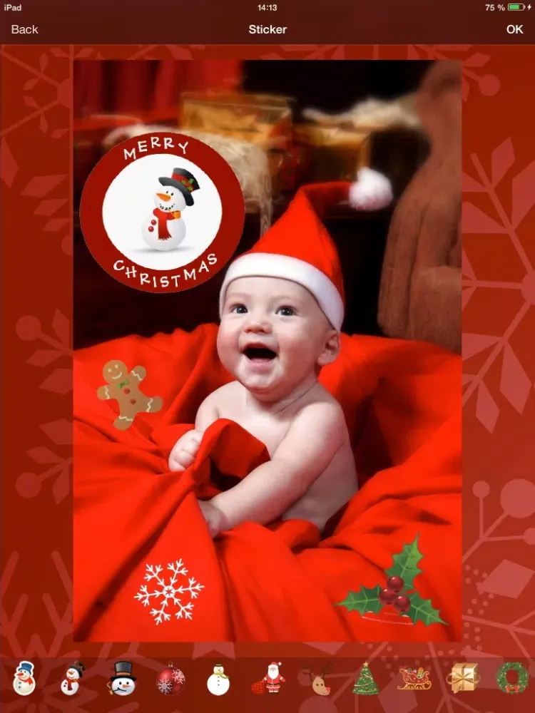 Zrzuty ekranu Christmas card : photo, sticker and greeting card iPad 