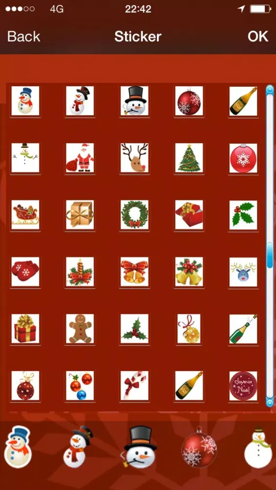 Zrzuty ekranu Christmas card : photo, sticker and greeting card